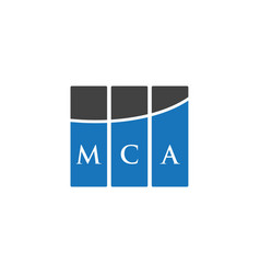 Mca Letter Logo Design On White Background