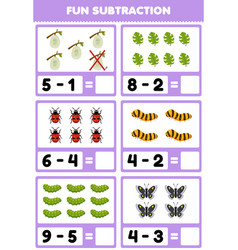 Education Game For Children Fun Subtraction By