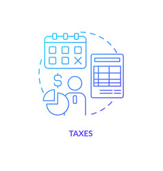 Taxes Blue Gradient Concept Icon