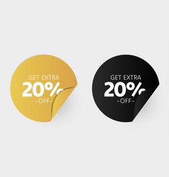 Up To 20 Percent Sale Buttons Shape Banner