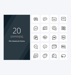 20 Cenima Outline Icon For Presentation