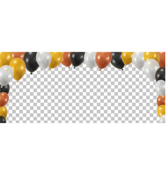 3d Shiny Balloon Border Isolated