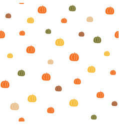 Colorful Little Pumpkin Seamless Pattern Autumn