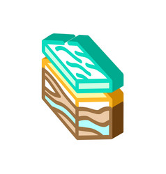 Geological Modeling Isometric Icon