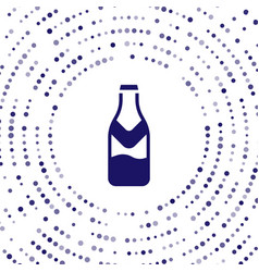 Blue Beer Bottle Icon Isolated On White Background