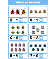 Education Game For Children Fun Subtraction By