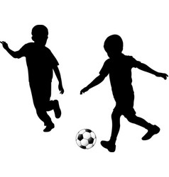 Kids playing soccer Royalty Free Vector Image - VectorStock