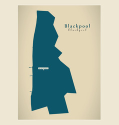 Modern Map - Blackpool Unitary Authority England