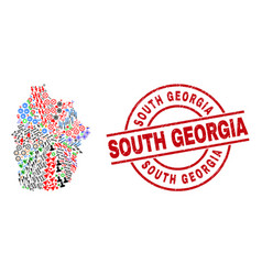 South Georgia Textured Badge And Flores Island