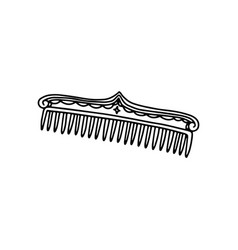 Vintage Doodle Scallop Retro Hand Drawn Hairbrush