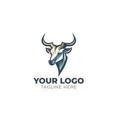 Bold Bull Head Logo