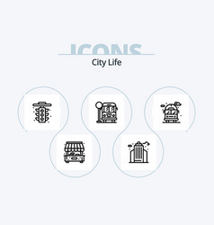 City Life Line Icon Pack 5 Icon Design Life