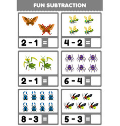 Education Game For Children Fun Subtraction By