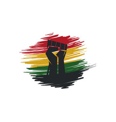 Juneteenth Fist And African Flag