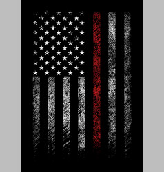 Grunge Usa Firefighters Flag Design