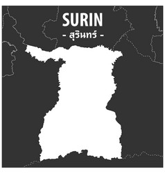 Surin Map Province Thailand