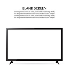 Blank Screen Realistic Tv On A White Background