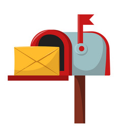 Opened Mail Box With A Letter Inside