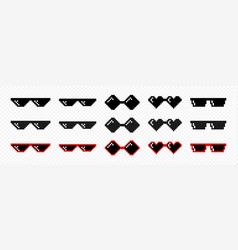 Pixelated Sunglasses Pixel Boss Glasses