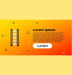 Line Fire Escape Icon Isolated On Yellow