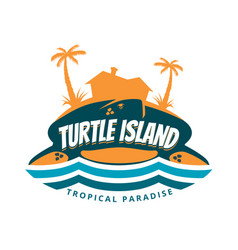 Tropical Turtle Island Symbol