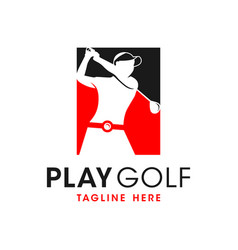 Women Golf Sport Inspiration Logo Design