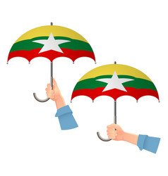 Myanmar Flag Umbrella