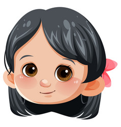 Cute Asian Girl Cartoon Character