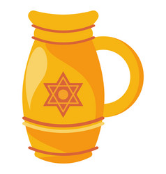 Golden Jar With Jewish Star