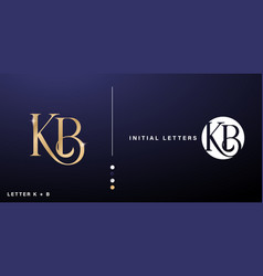 Kb Monogram Letters Lettering K And B Logo Design