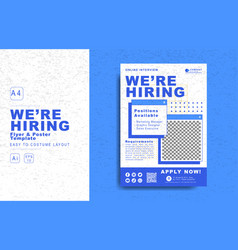 Were Hiring Poster And Flyer Template Design