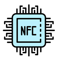 Nfc Processor Icon Color Outline