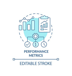 Performance Metrics Turquoise Concept Icon