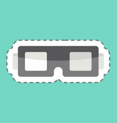 Sticker Line Cut 3d Glasses Related