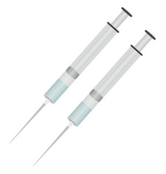 Two Injections On A White Background