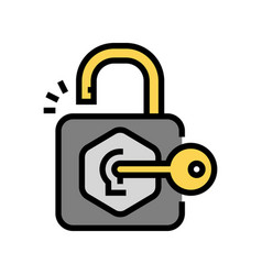 Unlock Padlock Color Icon