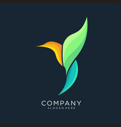 Colorful Calibri Bird Logo Logo Bird Icon