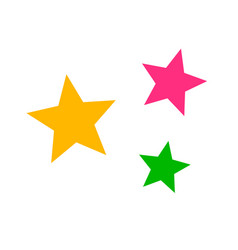 Colorful Star Pop Icons Or Glitter Effect