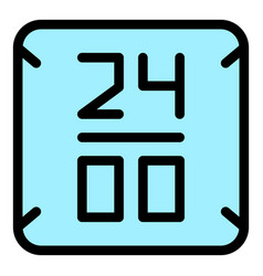 Digital Timer Icon Flat