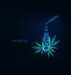 Futuristic Cannabidiol Oil Extract Concept With