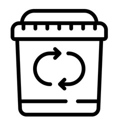 Garbage Bin Icon Outline Power Plant