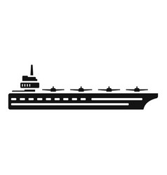 War Aircraft Carrier Icon Simple Navy Ship