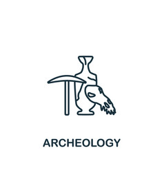 Archeology Icon Line Simple Science Icon