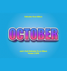 October Editable Text Effect