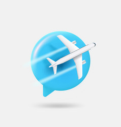 Speech Cloud With Modern Aircraft Travel Concept