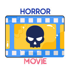 Horror Movie Doodle Colorful Sticker Eps