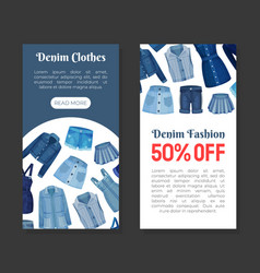 Jeans Blue Denim Clothes Banner Design