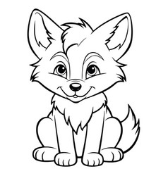 Kawaii Fox Coloring Page