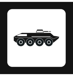 Armoured Troop Carrier Wheeled Icon Simple Style