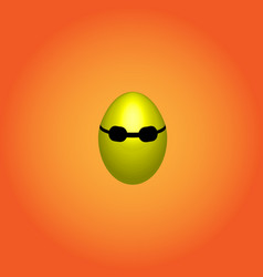 Festive Chicken Easter Egg In Black Sunglasses